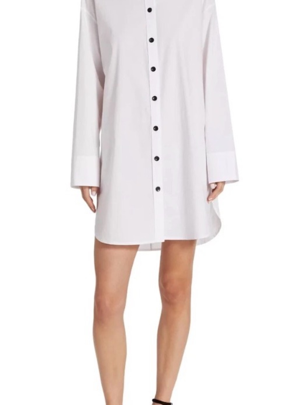 NWT Proenza Schouler White Label Soft Poplin Cutout Back Shirt Dress Medium